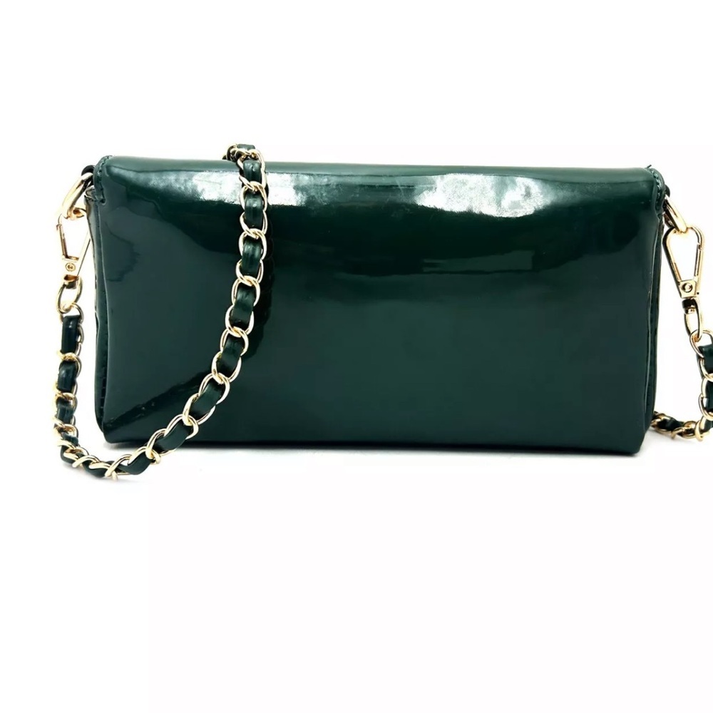 New Valentino Orlandi patent leather crossbody chain bag stunning !! 🌺 - Picture 3 of 10